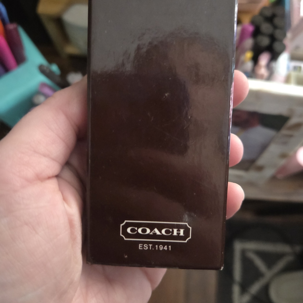 Coach Beige Keychain Photo Book with Silver Buckle - Picture 6 of 7